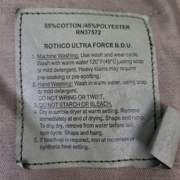 Rothco Tiger Stripe Camouflage Field Jacket BDU Camo Button Men's Small-Reg - Picture 5 of 13